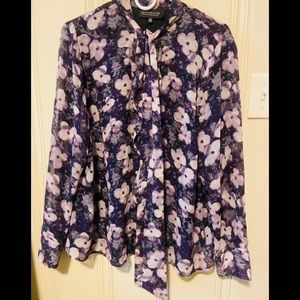 Purple flower blouse